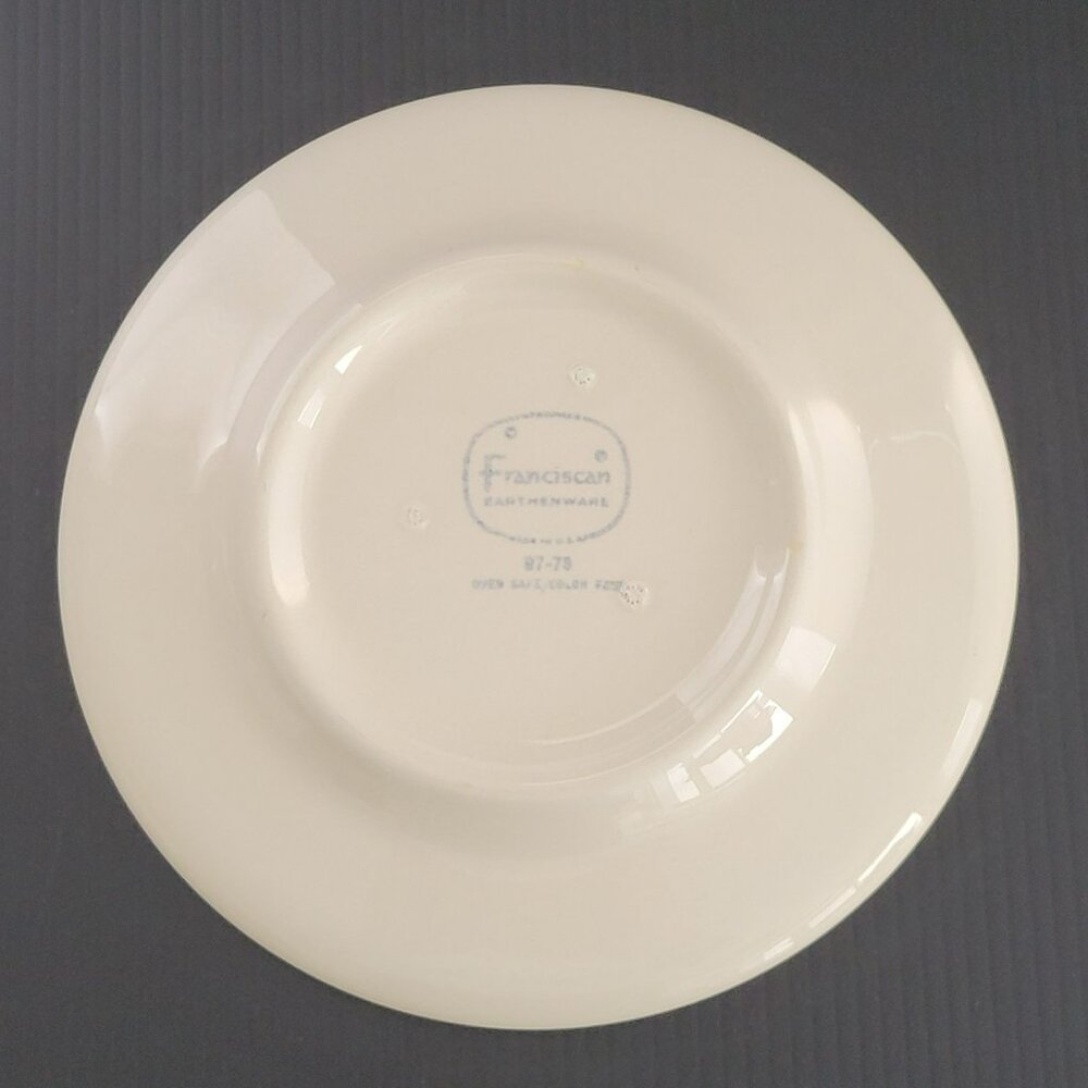 Franciscan Floral Bread Plate SET of 2, Retro c.1970s USA, Flower Power Dishes - Picture 6 of 8